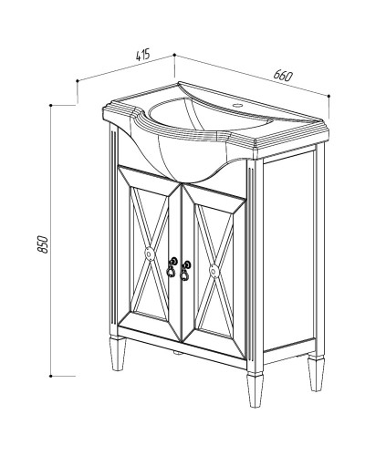 Раковина 66х41,5 см Belux Классик