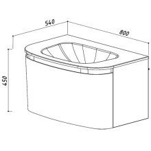 Раковина 80х54 см Belux Темза