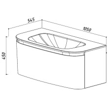 Раковина 105х54,5 см Belux Темза