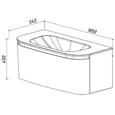 Раковина 105х54,5 см Belux Темза
