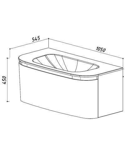 Раковина 105х54,5 см Belux Темза
