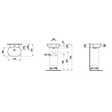 Раковина 45x41 см Laufen Ino 8.1530.1.000.104.1