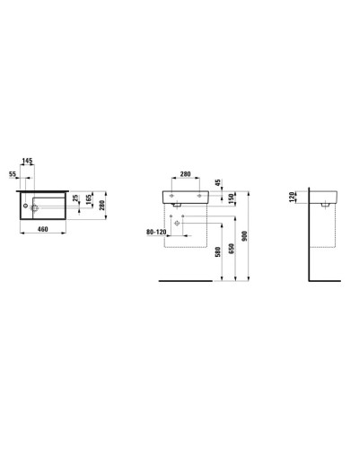 Раковина 46x28 см Laufen Kartell by Laufen 8.1533.5.000.111.1