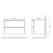 Раковина 80х50 см BelBagno Prospero BB800DVB