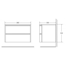 Раковина 80х50 см BelBagno Prospero BB800DVB