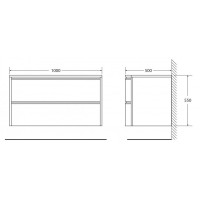 Раковина 100х50 см BelBagno Prospero BB1000DVB