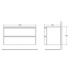 Раковина 100х50 см BelBagno Prospero BB1000DVB