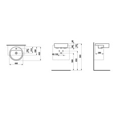 Раковина 46x46 см Laufen Living City 8.1343.1.000.104.1