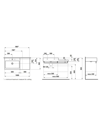 Раковина 100x46 см Laufen Living City 8.1843.2.000.104.1