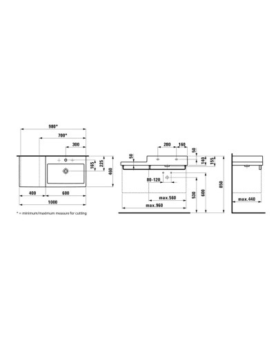 Раковина 100x46 см Laufen Living City 8.1843.1.000.104.1