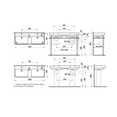 Раковина 120x46,5 см Laufen Pro S 8.1496.6.000.104.1