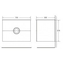 Раковина 75х50 см BelBagno Onda BB750/500-LV-MR-OND