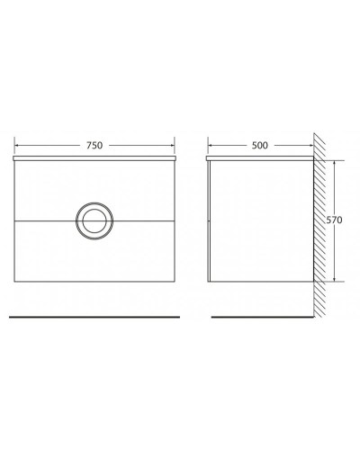 Раковина 75х50 см BelBagno Onda BB750/500-LV-MR-OND