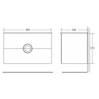 Раковина 90х50 см BelBagno Onda BB900/500-LV-MR-OND