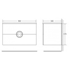 Раковина 90х50 см BelBagno Onda BB900/500-LV-MR-OND