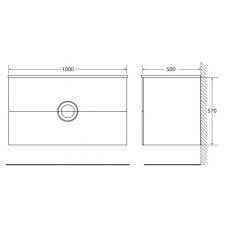 Раковина 100х50 см BelBagno Onda BB1000/500-LV-MR-OND
