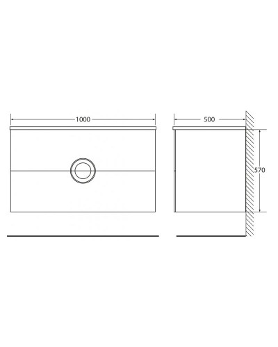 Раковина 100х50 см BelBagno Onda BB1000/500-LV-MR-OND