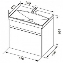Раковина 70х45,5 см Aquanet City