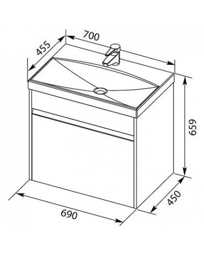 Раковина 70х45,5 см Aquanet City
