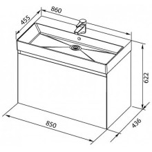Раковина Aquanet Sanovit 85 Slim Synergy 17085