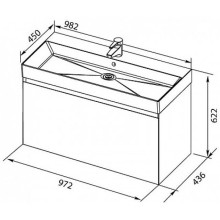 Раковина Aquanet 100 Slim Synergy