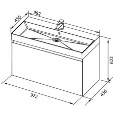 Раковина Aquanet 100 Slim Synergy