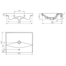 Раковина 60х45 см Cersanit City UM-CIT60/1