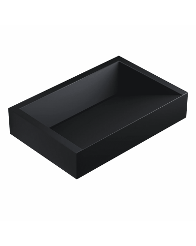 Раковина для ванной комнаты накладная Uperwood Mariana (60x40 см, прямоугольная, черный)