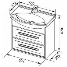 Раковина 66х42,2 см Aquanet Лагуна
