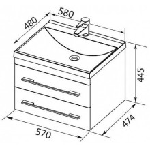 Раковина 58х48 см Aquanet Нота 00281220