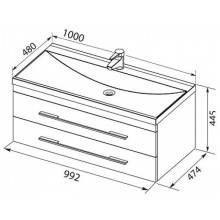 Раковина 100х48 см Aquanet Нота