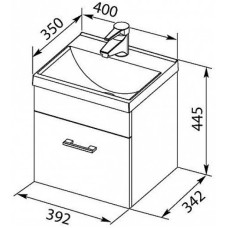 Раковина 40х35 см Aquanet Нота