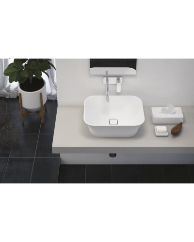Накладная раковина из литьевого мрамора CEZARES TITAN-SQUARE-50-38-17-LVB