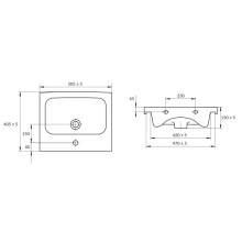 Раковина 50,5х40,5 см Cersanit Colour UM-COL50/1