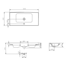 Раковина 101х46 см Cersanit Crea UM-CRE100/1