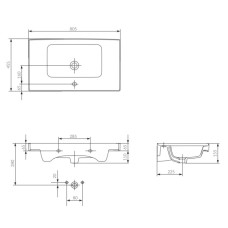Раковина 80,5х45,5 см Cersanit Crea UM-CRE80/1