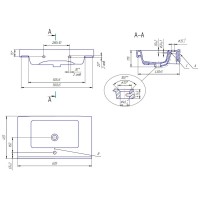 Раковина 60,5х45,5 см Cersanit Grand UM-GRA60/1-w