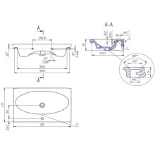 Раковина 80,5х47 см 1Marka Nature У40995