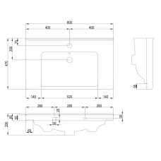Раковина 80х47 см 1Marka Harmony У49502