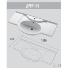 Раковина 105х51 см 1Marka Дрея У13751