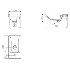 Раковина 40,5х22 см 1Marka Como У34924