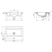 Раковина 60х45 см 1Marka Como У26012