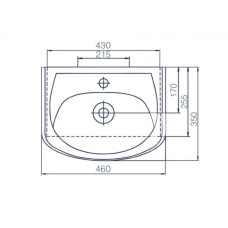 Раковина 46х35 см 1Marka Уют У17424