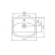 Раковина 51х41,5 см 1Marka Уют У17425