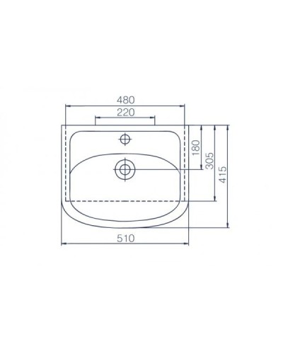 Раковина 51х41,5 см 1Marka Уют У17425
