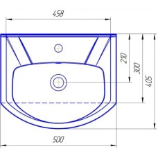 Раковина 50х40,5 см 1Marka Элеганс У25940