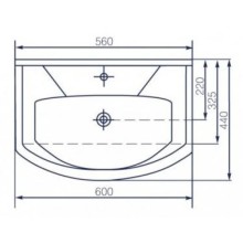 Раковина 60х44 см 1Marka Элеганс У17428