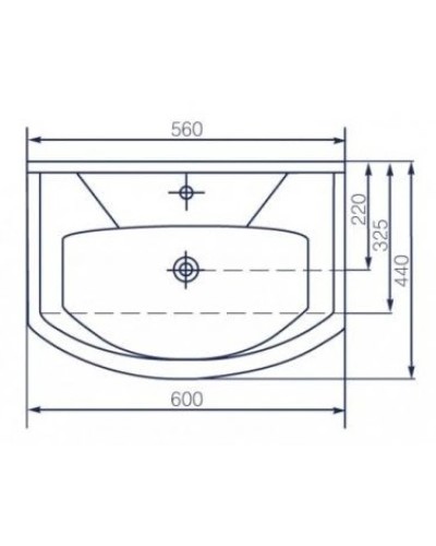 Раковина 60х44 см 1Marka Элеганс У17428