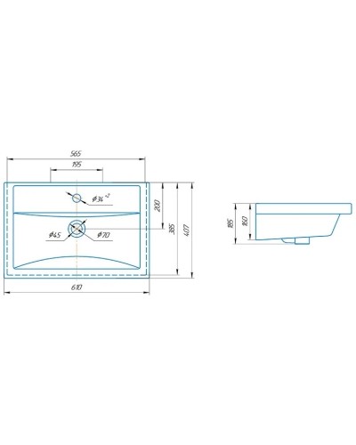 Раковина 61х40,7 см Corozo Фостер SD-00000380