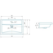 Раковина 71х46,5 см Corozo Фостер SD-00000379